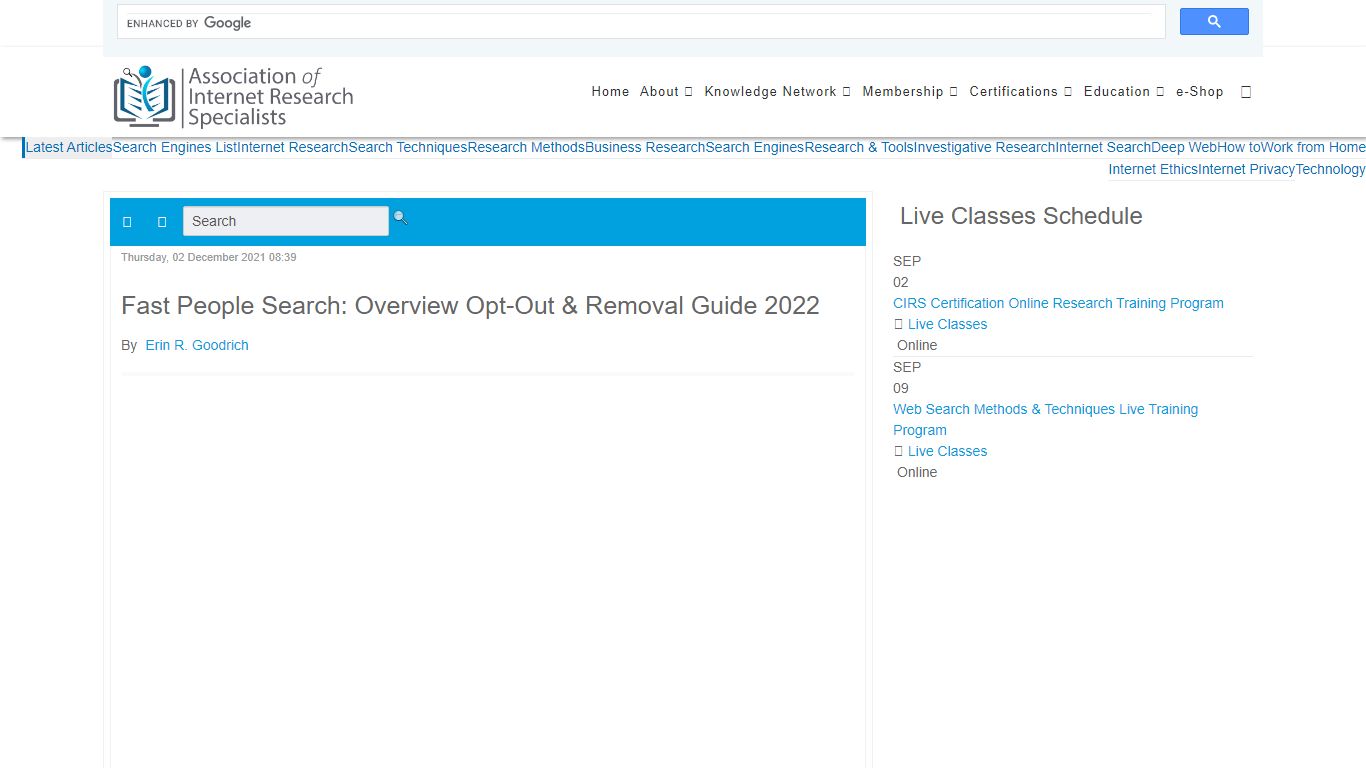 Fast People Search: Overview Opt-Out & Removal Guide 2022 - AOFIRS